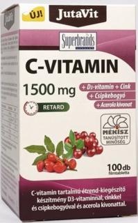 JutaVit C-vitamin 1500 mg + Zn + csipkebogyó + acerola + D3 100 db
