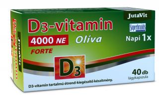 JutaVit D3-vitamin 4000 NE Olíva Forte lágykapszula 40 db
