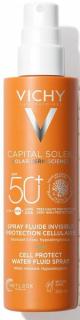 VICHY Capital Soleil bőrsejtvédő vizes fluid spray SPF50+ 200 ml