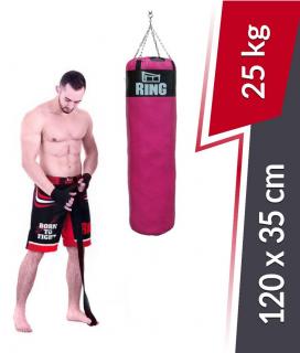 Boxzsák SUPER modell 120/35 töltött 25 kg Ring Sport rózsaszín ()
