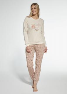 Cornette 671/344 Evening mintás női hosszú pizsama