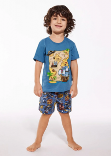 Cornette 789/112 Pirates mintás rövid fiú pizsama