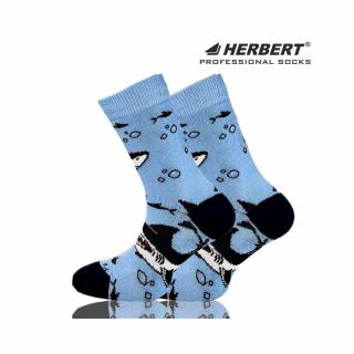 Herbert cápa mintás gyerek bokazokni