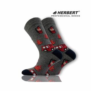 Herbert tűzoltóautó mintás gyerek bokazokni