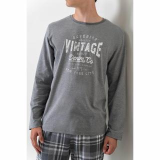 Muzzy Vintage mintás hosszú férfi pizsama