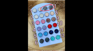 Druzy acél fülbevaló - 7. számú, sötét ezüst fülbevaló