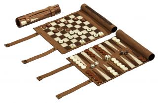 Utazósakk, dáma és backgammon