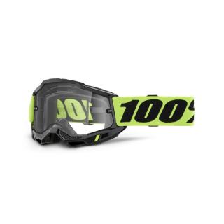 100% - Accuri 2 Szemüveg - Enduro Moto Fekete - Átlátszó plexivel