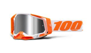 100% - Racecraft 2 Orange Cross szemüveg - Ezüst tükrös plexivel