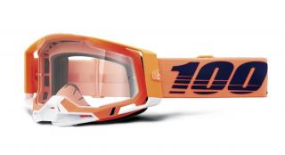 100% - Racecraft Coral Cross szemüveg - Átlátszó plexivel