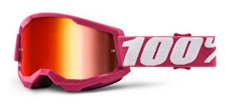 100% - Strata 2 USA Fletcher Szemüveg - Piros tükrös plexivel
