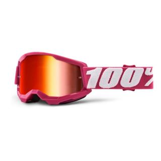 100% - Strata 2 USA Gyerek Szemüveg - Pink - Piros tükrös plexivel
