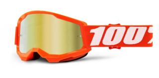 100% - Strata 2 USA Junior Szemüveg - Narancssárga - Arany tükrös plexivel