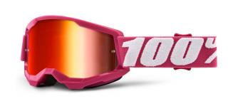 100% - Strata 2 USA Junior Szemüveg - Pink - Piros tükrös plexivel