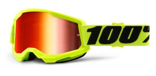 100% - Strata 2 USA Szemüveg - Citrom - Piros tükrös plexivel
