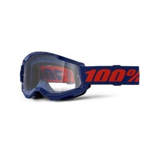 100% - Strata 2 USA Szemüveg - Navy - Átlátszó plexivel