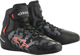 Alpinestars - Faster-3 motoros cipő (Fekete - szürke camo - piros)