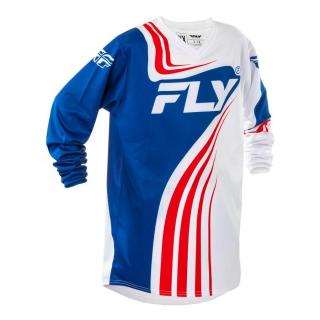 Fly Racing - F-16 USA 2025 gyerek mez (Fehér - kék - piros)
