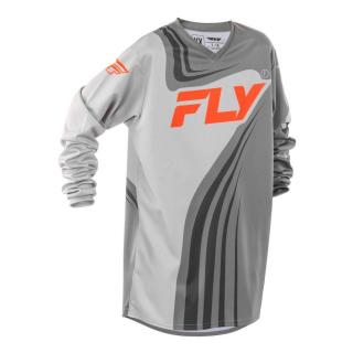 Fly Racing - F-16 USA 2025 gyerek mez (Szürke - narancssárga)