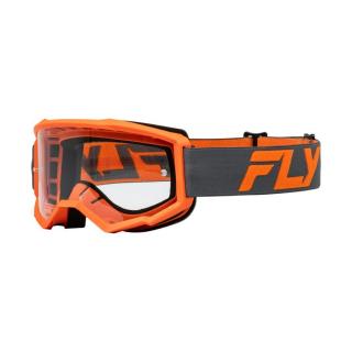 Fly Racing - Focus Szemüveg - Narancssárga - Átlátszó plexivel