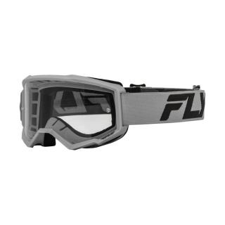 Fly Racing - Focus Szemüveg - Szürke - Átlátszó plexivel