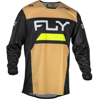 Fly Racing - Kinetic Reload USA 2024 mez (Fekete - okkersárga)