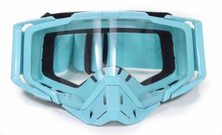 FTM-003 Cross szemüveg Átlátszó plexivel (Kék)