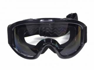 FTM-017 Cross szemüveg Átlátszó plexivel (Fekete)