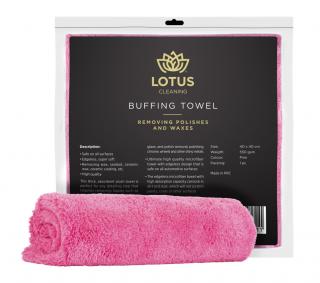 LOTUS Pink Buffing Towel - Extrapuha mikroszálas kendő