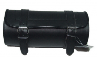 Motorra rögzíthető Bőr táska (Fekete, 27cm)