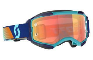Scott - Fury CH Kék-Narancssárga Cross szemüveg - Narancssárga tükrös plexivel