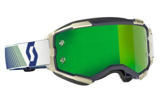 Scott - Fury CH Kék-Zöld Cross szemüveg - Zöld tükrös plexivel
