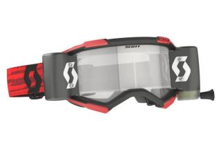 Scott - Fury WFS Piros Cross szemüveg - Átlátszó plexivel