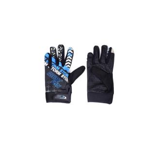 Textil motoros kesztyű 9-28 M/L (Fekete - Fehér - Kék)