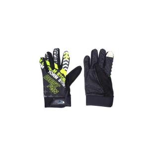 Textil motoros kesztyű 9-28 M/L (Fekete - Fehér - Zöld)