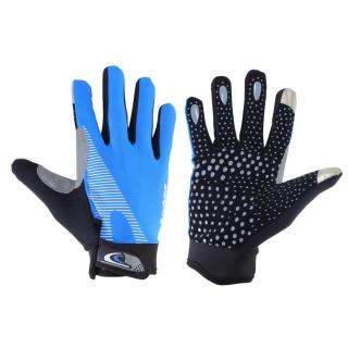 Textil motoros kesztyű Shengdong (Fekete - Kék - Szürke)