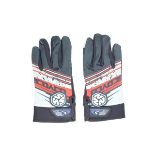 Textil motoros kesztyű YD (Fekete - Piros - Szürke)