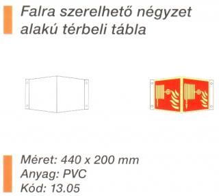 1305_Falra szerelhetö négyzet alakú térbeli tábla