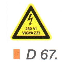 230 V! Vigyázz! D67