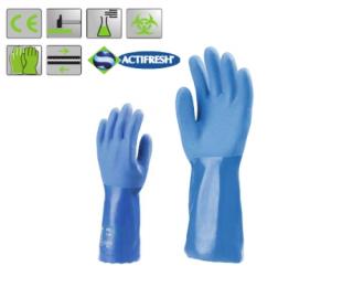 3769_Érdesített PVC, 34 cm-es, kék, sav-, lúg-, olajálló, antibakteriális ActifreshŽ kiképzéssel