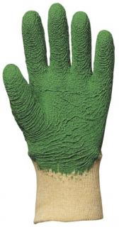 3807_Kondenzált vágás- és csúszásbiztos, erősített, zöld latex kesztyű 10-es