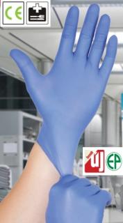 5916B_S_Egyszerhasználatos nitril púdermentesvizsgáló kesztyű