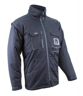 5NAW050_NAVY II télikabát, sötétkék-szürke, kevert szálas