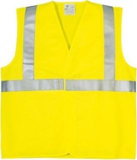 70206OXF_FÉNYVISSZAVERŐ MELLÉNY FÜGGÖLEGES CSÍKKAL ECO - SÁRGA_XL