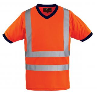 7YAVO_Yard v-nyakú fluo póló, narancs