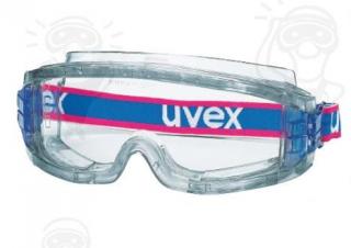 9301714_Uvex Ultravision gumipántos védőszemüveg, páramentes, vegyszerálló acetát lencsével