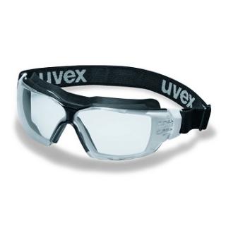 9309275_Uvex Pheos CX2 Sonic Fekete/fehér Színű Gumipántos Víztiszta lencsével