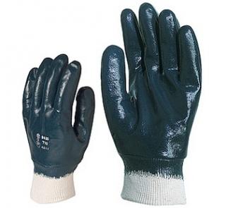 9448_Nitril light Eco kézháton is mártott, kék vastag nitril kesztyű 50-es