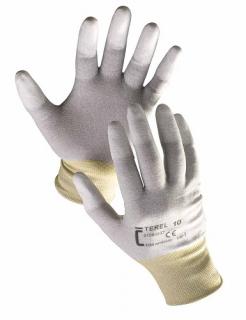 c01080037_TEREL PU-ba mártott, antisztatikus nylon kesztyű