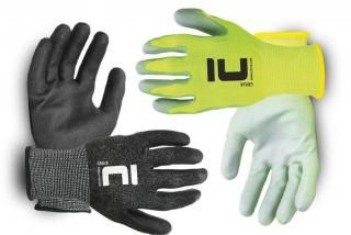 C01130124xx xxx_GRAJA BLACK/YELLOW kötött, PU tenyéren mártott kesztyű